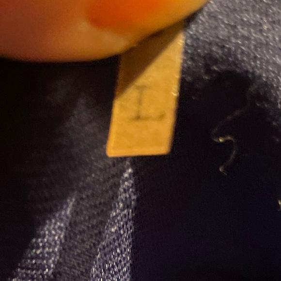 Adorable Ruffle Collar Blue Sleeveless Top size Large - Picture 4 of 5